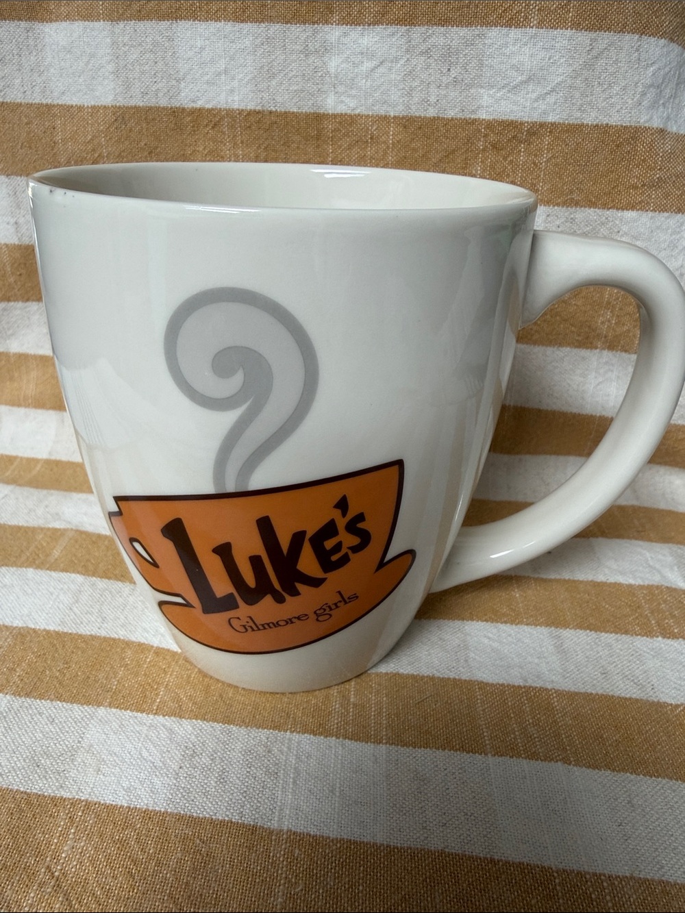 Gilmore Girls White Ceramic Coffee Mug with Orange Logo
